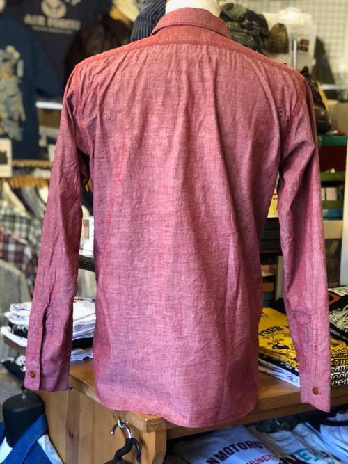 MFSC 『SURPLUS』 5oz CHAMBRAY NIXON SHIRT RED