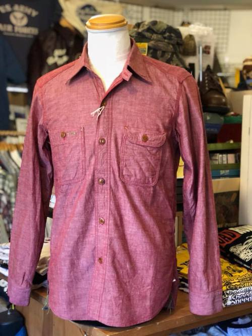 MFSC 『SURPLUS』 5oz CHAMBRAY NIXON SHIRT RED