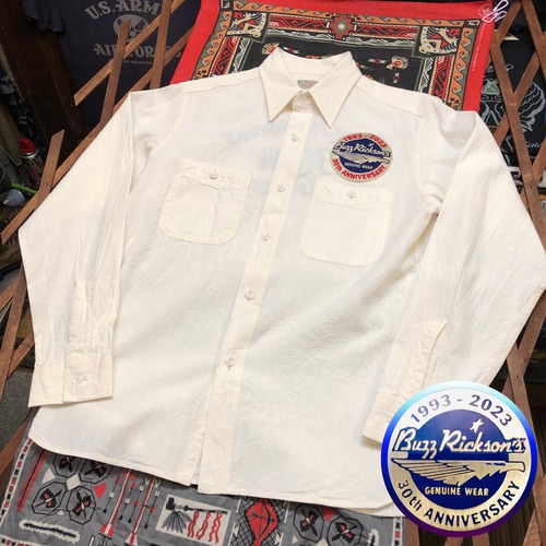 BUZZ RICKSONS WHITE CHAMBRAY ”30周年アニバーサリーモデル”