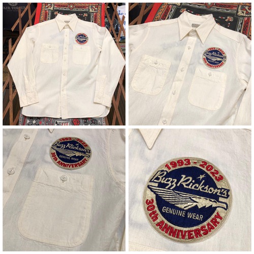 BUZZ RICKSONS WHITE CHAMBRAY ”30周年アニバーサリーモデル”