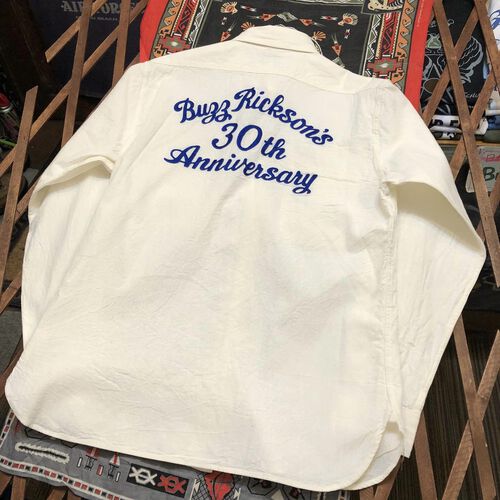 BUZZ RICKSONS WHITE CHAMBRAY ”30周年アニバーサリーモデル”