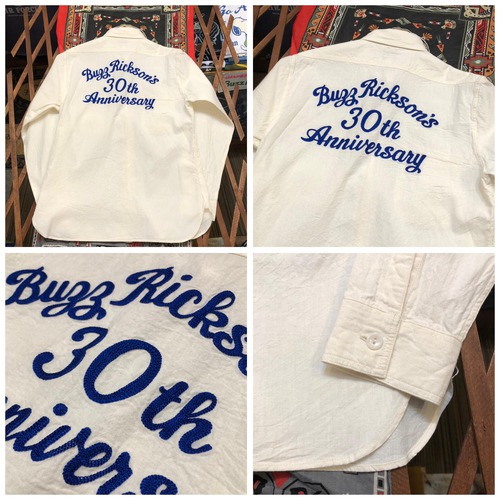 BUZZ RICKSONS WHITE CHAMBRAY ”30周年アニバーサリーモデル”