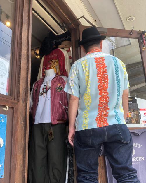 SUN SURF RAYON HAWAIIAN SHIRT “FLORAL CHAIN”