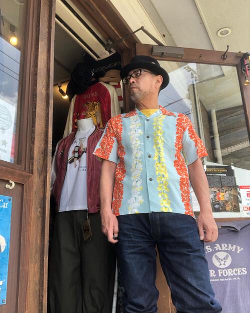 SUN SURF RAYON HAWAIIAN SHIRT “FLORAL CHAIN”