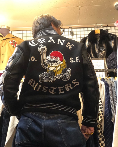 店長おススメ・アワードジャケット着用例!ホワイツビル“CRANK BUSTERS”BLACK