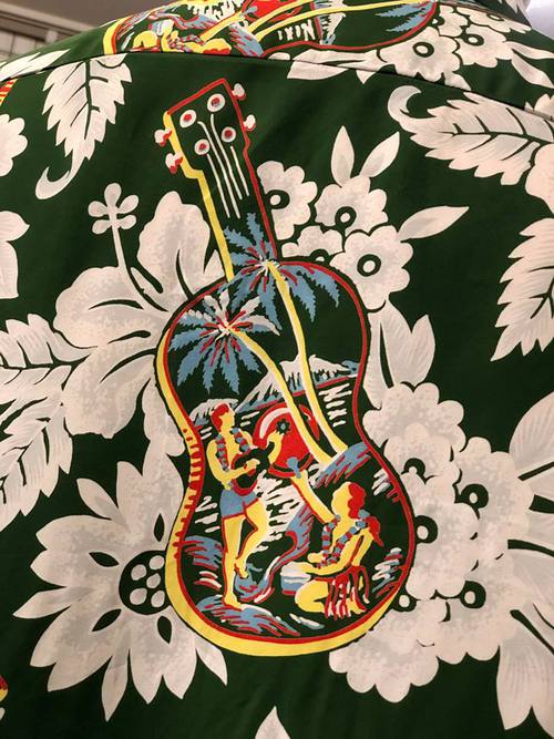 SUN SURF 2019SS 最新 長袖アロハシャツ 『UKULELE MELODY』GREEN