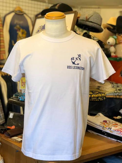 BUZZ RICKSONS S/S SQUADRON T-SHIRT 『U.S.N. VT-2』WHITE