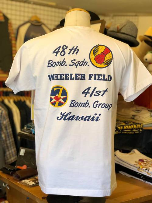 BUZZ RICKSONS S/S SQUADRON T-SHIRT 『48th BOMB. SQ.』WHITE