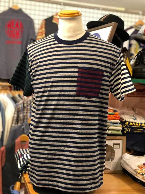WHITESVILLE BORDER POCKET T-SHIRT CRAZY PATTERN H.GRAY