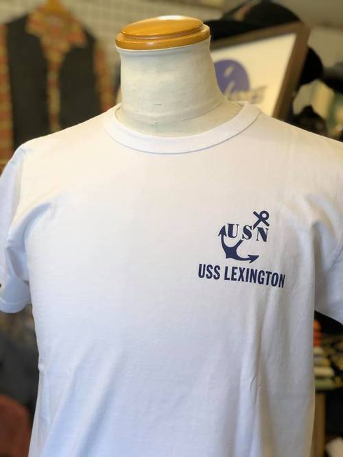 BUZZ RICKSONS S/S SQUADRON T-SHIRT 『U.S.N. VT-2』WHITE