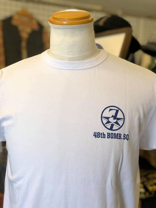 BUZZ RICKSONS S/S SQUADRON T-SHIRT 『48th BOMB. SQ.』WHITE