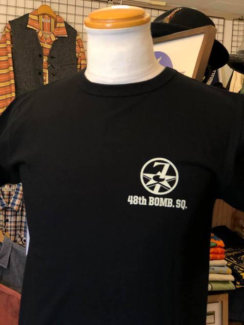 BUZZ RICKSONS S/S SQUADRON T-SHIRT 『48th BOMB. SQ.』BLACK