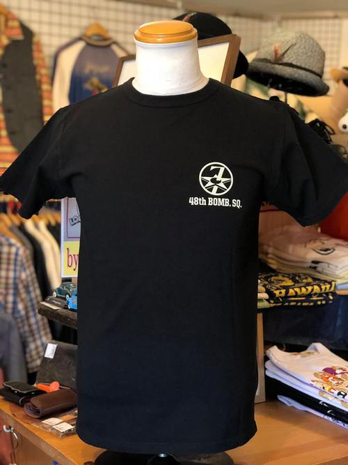 BUZZ RICKSONS S/S SQUADRON T-SHIRT 『48th BOMB. SQ.』BLACK