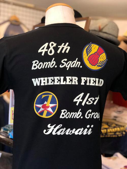 BUZZ RICKSONS S/S SQUADRON T-SHIRT 『48th BOMB. SQ.』BLACK