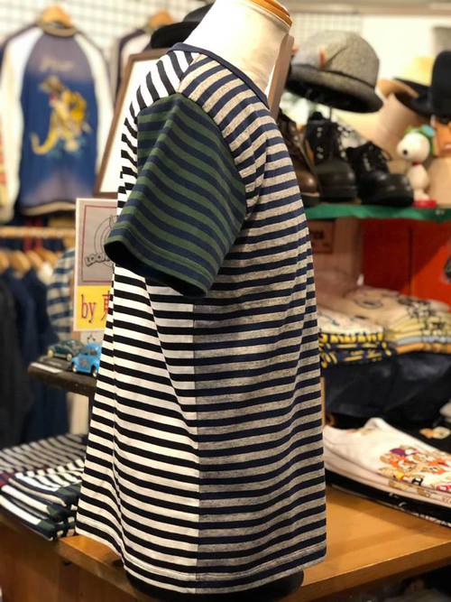 WHITESVILLE BORDER POCKET T-SHIRT CRAZY PATTERN H.GRAY
