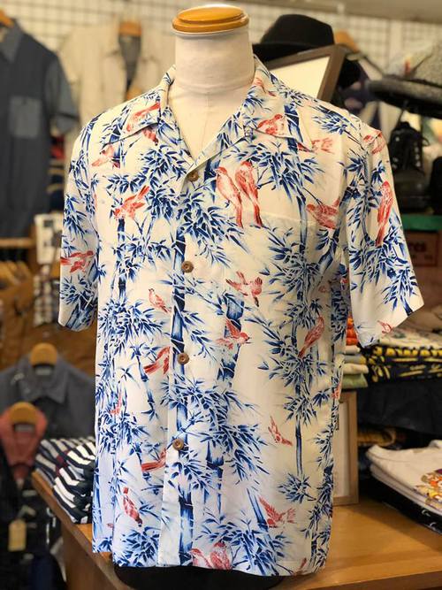 SUN SURF S/S HAWAIIAN SHIRT 『SPARROWS HIDEOUT BAMBOO』WHT