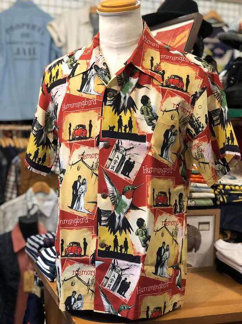 KEONI OF HAWAII ALOHA SHIRT 『人生は楽園』RED