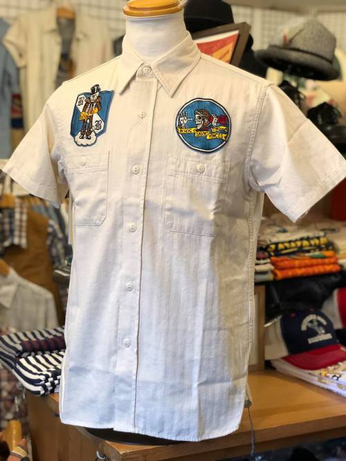 BUZZ RICKSONS SQUADRON REUNION S/S SHIRT OFF WHITE