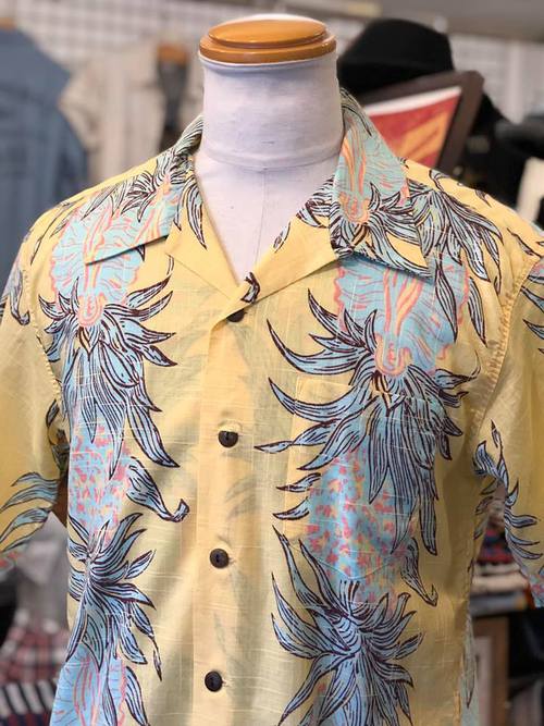 SUN SURF C/L SLUBYARN OPEN SHIRT 『PINEAPPLE CHAIN BORDER』