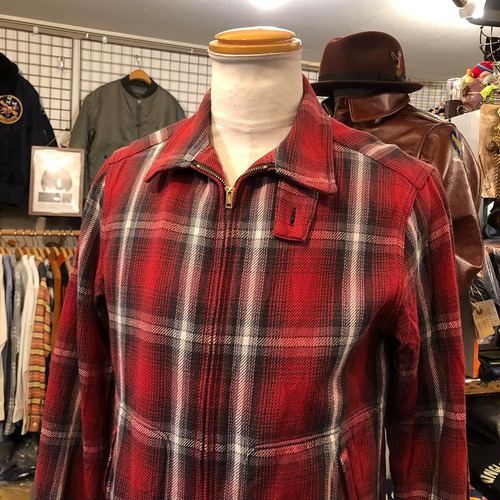 SUGAR CANE FICTION ROMANCE 9oz. コットンチェック スポーツJK RED