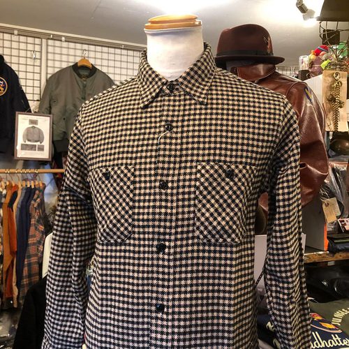 SUGAR CANE TWILL CHECK L/S WORK SHIRT SC28229-133/BEIGE