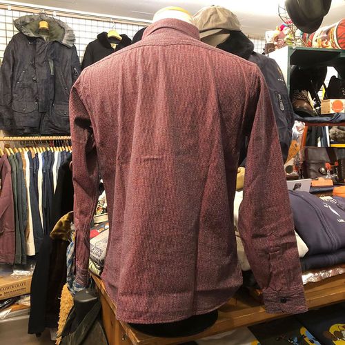 SUGAR CANE 6.5oz. INDIGO BEACH CLOTH WORK SHIRT RED
