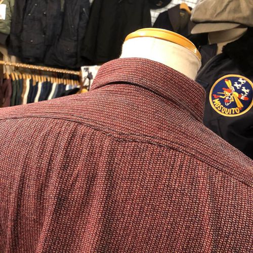 SUGAR CANE 6.5oz. INDIGO BEACH CLOTH WORK SHIRT RED