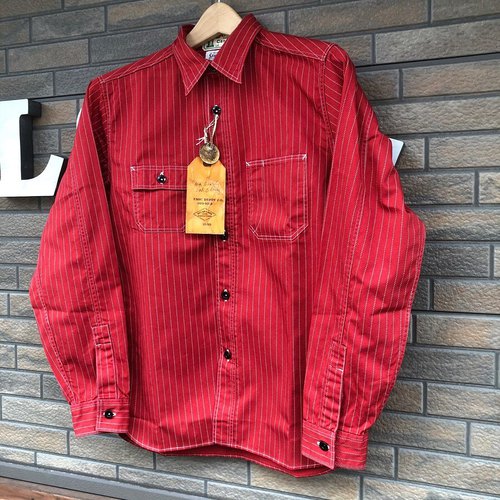 SUGAR CANE FICTION ROMANCE 8.5oz. RED WABASH WORK SHIRT