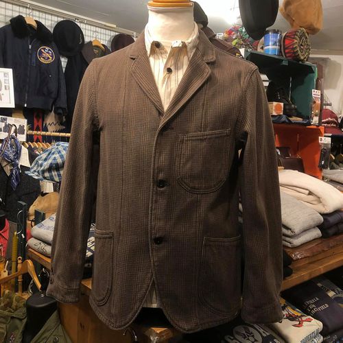 SUGAR CANE FICTION ROMANCE 11oz. SATTEN CHECK WORK JACKET