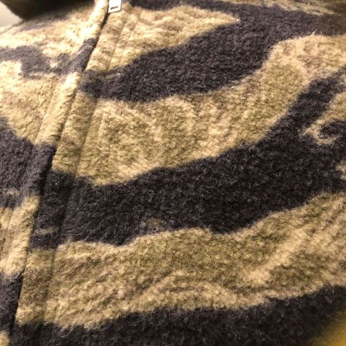 BUZZ RICKSONS HOODED FULL ZIP SWEAT PARKA TIGER CAMOUFLAGE