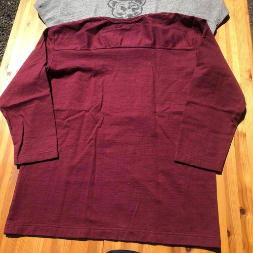 WHITESVILLE FOOTBALL 3/4 T-SHIRT 「CORNELL」 WV68427-170/WINE