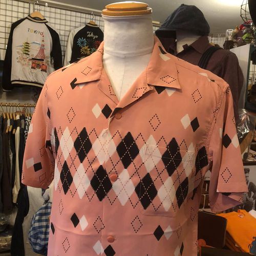 STAR OF HOLLYWOOD OPEN SHIRT ”ARGYLE” PINK