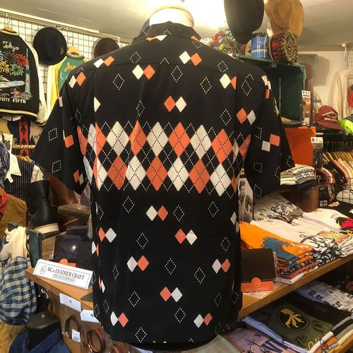 STAR OF HOLLYWOOD OPEN SHIRT ”ARGYLE” BLACK