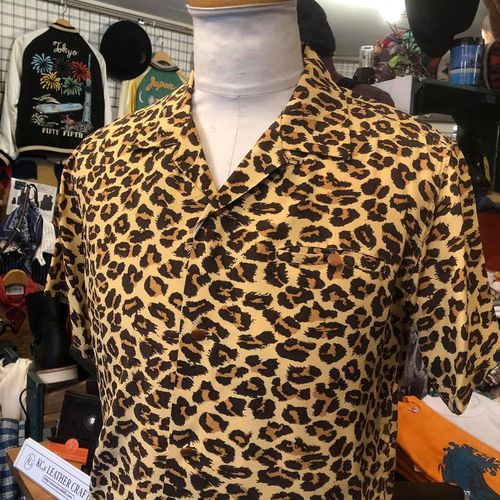STAR of HOLLYWOOD S/S OPEN SHIRT LEOPARD L BROWN