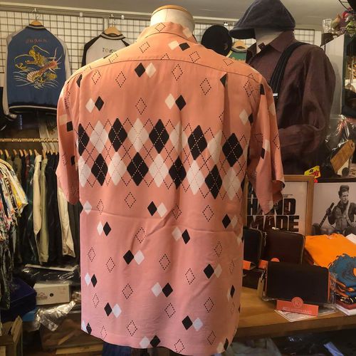 STAR OF HOLLYWOOD OPEN SHIRT ”ARGYLE” PINK