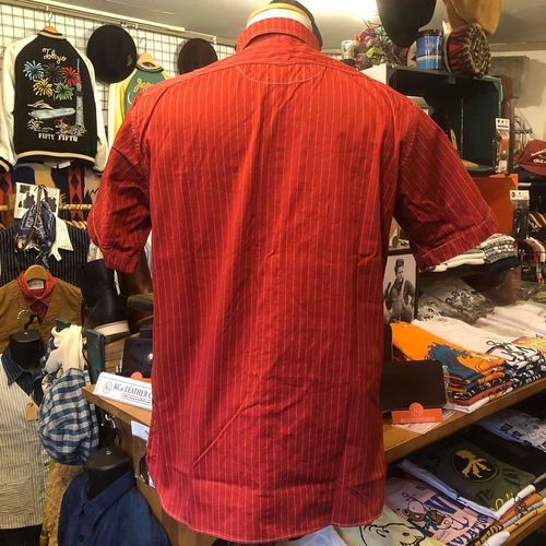 SUGAR CANE FICTION ROMANCE 8.5oz. RED WABASH S/S WORK SHIRT