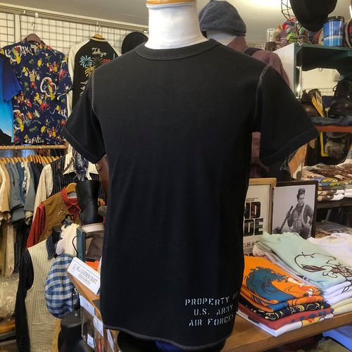 BUZZ RICKSONS S/S THERMAL Tee ”U.S.ARMY AIR FORCES” BLACK