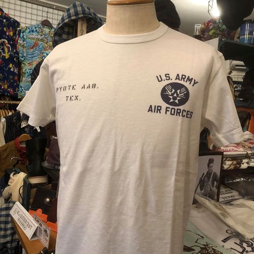 BUZZ RICKSONS SLUB YARN S/S Tee ”U.S.ARMY AIR FORCES” WHITE