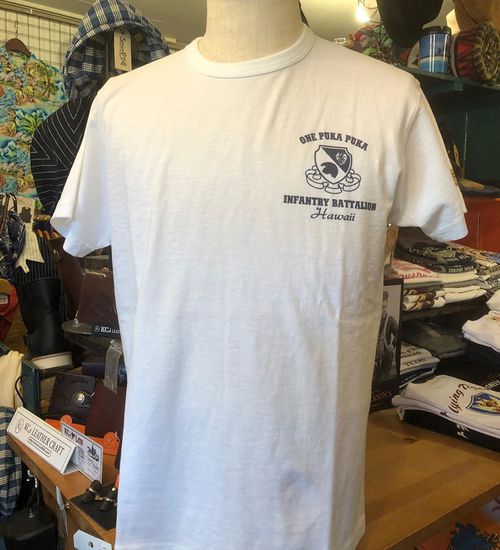 バズリクソンズ×サンサーフ Tee ONE PUKA PUKA INFANTRY BATTALION WHT