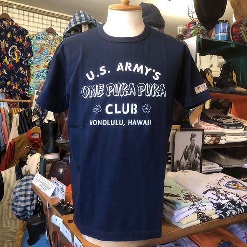 BUZZ RICKSONS×SUN SURF S/S Tee ONE PUKA PUKA CLUB NAVY