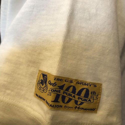 バズリクソンズ×サンサーフ Tee ONE PUKA PUKA INFANTRY BATTALION WHT