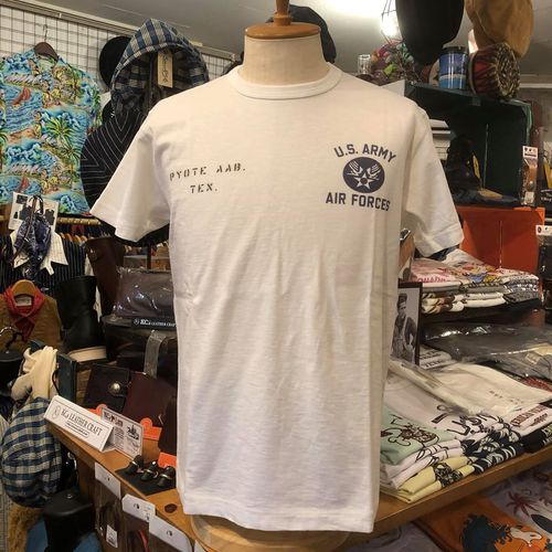 BUZZ RICKSONS SLUB YARN S/S Tee ”U.S.ARMY AIR FORCES” WHITE
