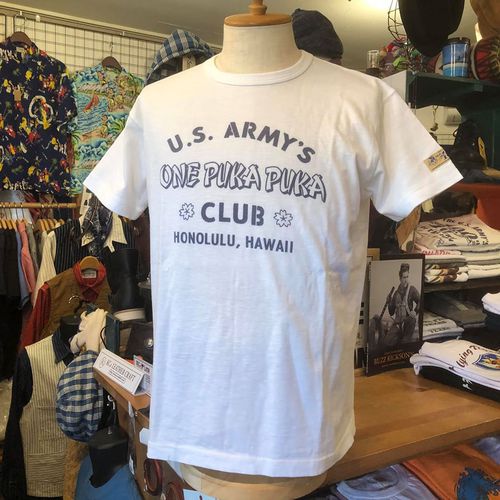 BUZZ RICKSONS×SUN SURF S/S Tee ONE PUKA PUKA CLUB WHITE