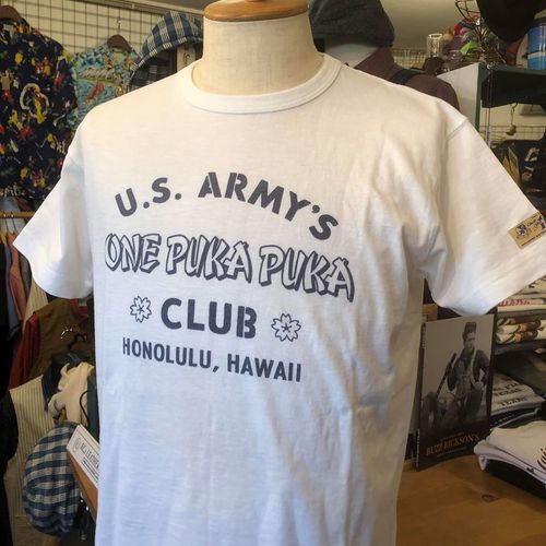 BUZZ RICKSONS×SUN SURF S/S Tee ONE PUKA PUKA CLUB WHITE