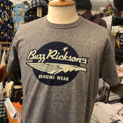BUZZ RICKSONS SLUB YARN S/S T-SHIRT BUZZ RICKSONS H.GRAY