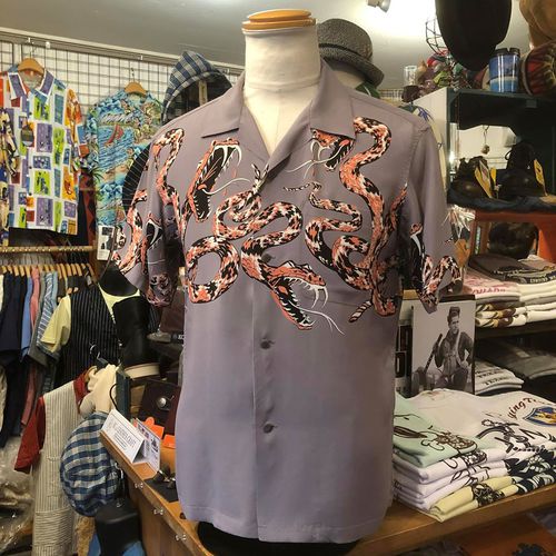 STAR of HOLLYWOOD OPEN SHIRT “RATTLE SNAKE” GRAY