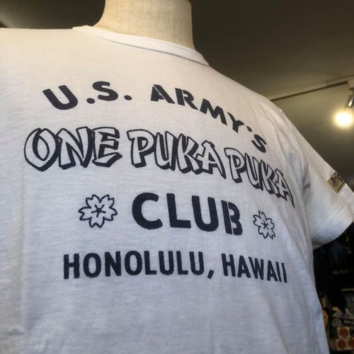 BUZZ RICKSONS×SUN SURF S/S Tee ONE PUKA PUKA CLUB WHITE