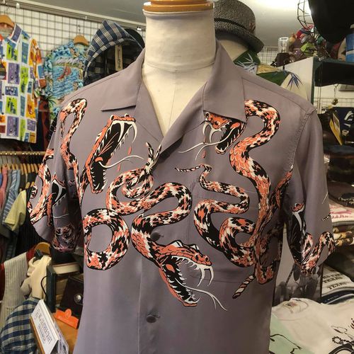 STAR of HOLLYWOOD OPEN SHIRT “RATTLE SNAKE” GRAY