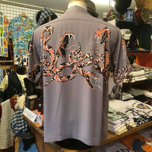 STAR of HOLLYWOOD OPEN SHIRT “RATTLE SNAKE” GRAY