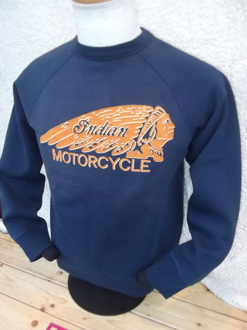 バイカー必見！INDIAN 『RAGLAN CREW SWEAT【INDIAN FACE 】